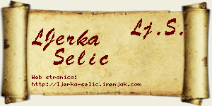 LJerka Selić vizit kartica